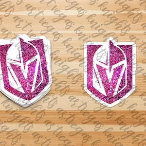 Logotipo principal de Los Vegas Golden Knights / Concientización sobre el cáncer de mama / Calcomanía de vinilo / Resistente al agua / Resistente al sol