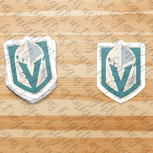 Logotipo principal de Las Vegas Golden Knights / Impresión de arte abstracto / Calcomanía de vinilo moderna contemporánea / Resistente al agua / Resistente al sol