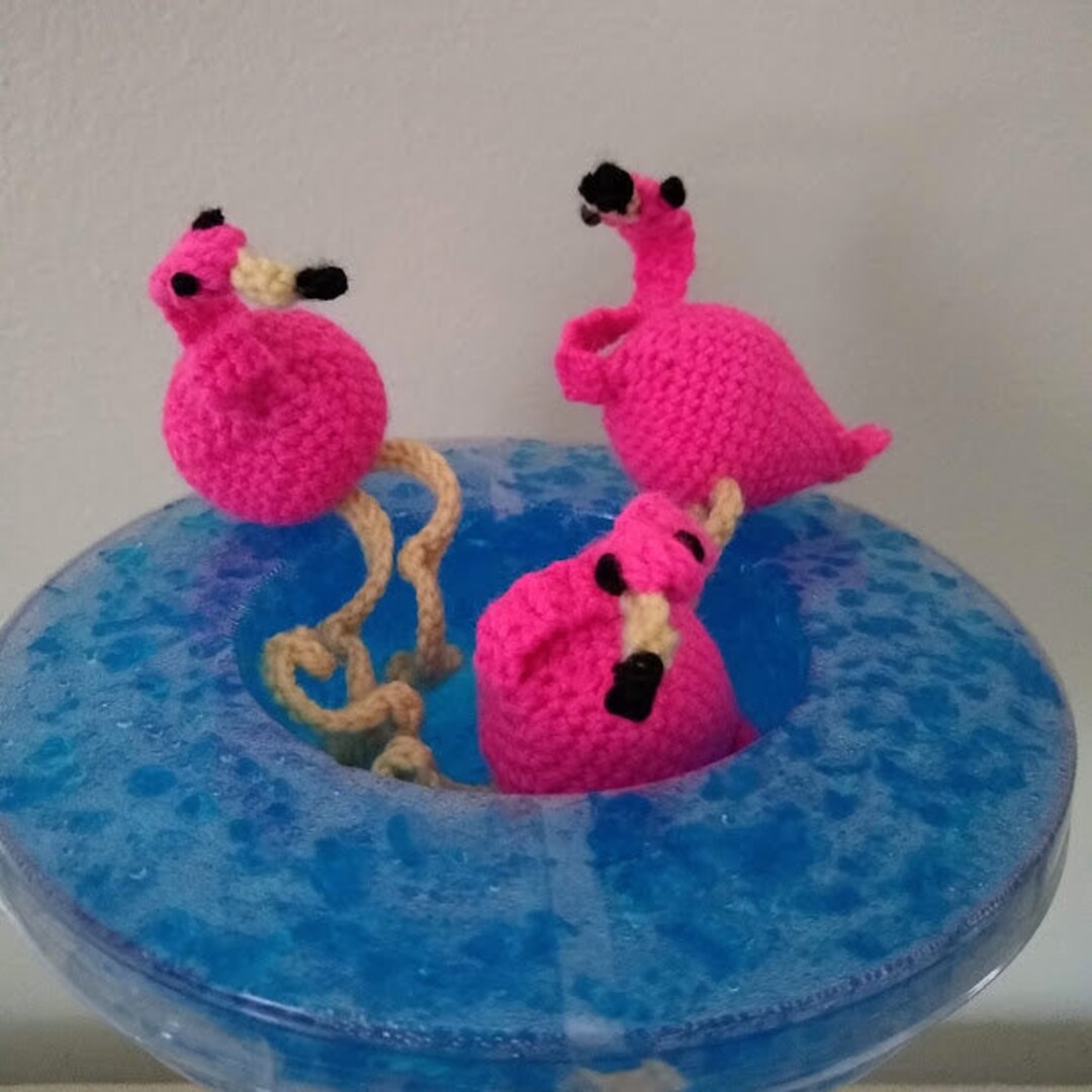 Flamingo Cat/ferret Toy Flamingo Small Toy Flamingo Desk Etsy