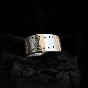 Sterling Silver Wedding Ring For Him, Hammered Wedding Ring, Wedding Band, Vintage Wedding Ring, Handmade Wedding Ring, Silver Ring, Boho