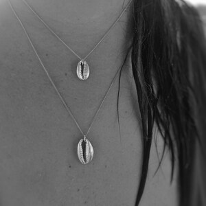 Cowrie Necklace, Sea Shell Necklace, Statement Necklace, Cowrie shell Necklace, Silver Necklace, Gift for Her, Mermaid Jewelry, Surf Jewelry