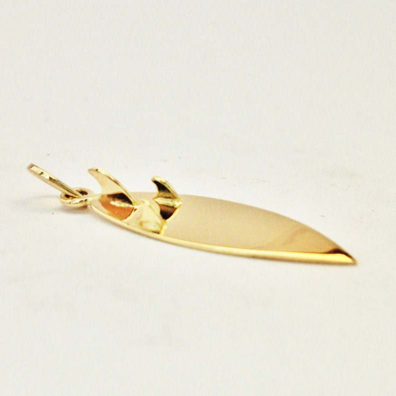 Surfboard Pendant Gold Necklace Surf Jewelry Surf Necklace Etsy