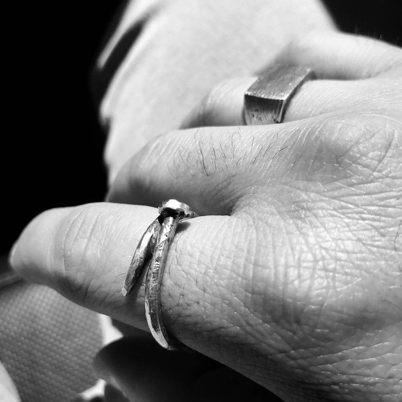 Nail Ring Rusty Nail Handcrafted Oxidized Sterling Silver Etsy