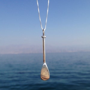 Paddle Necklace, Statement Necklace, SUP Paddle Necklace, Surf jewelry, Layers Necklace, Ocean Jewelry, Surfer Jewelry, Silver Necklace