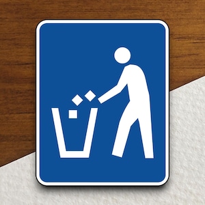 Adesivos de sinalização rodoviária para lixeira, Adesivo de trânsito, Decoração de sinalização rodoviária, Placas de obras rodoviárias, Placas de construção, Placas de trânsito