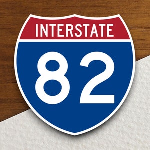 Interstate route  82 sticker, Interstate Highway Sign Expressway Stickers, Highway Sign Road Trip Sticker