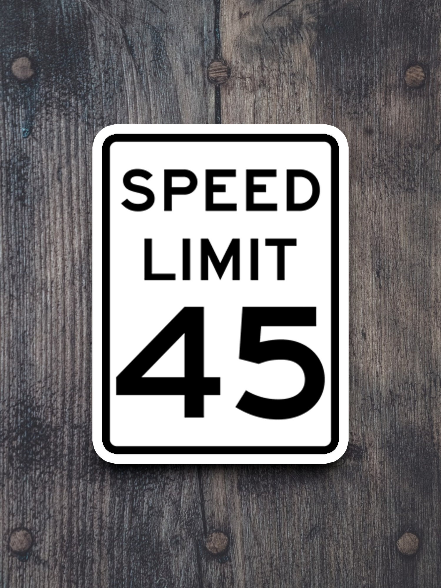 45 MPH Speed Limit Sticker | Road Sign Sticker | Safety Sticker ...
