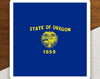 Oregon State Flag Sticker, Emblem Banner Decal, Scrapbooking, Journaling