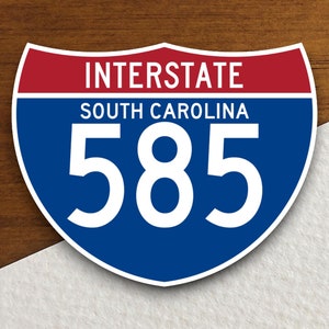 Interstate route  585 south carolina sticker, Interstate Highway Sign Expressway Stickers, Highway Sign Road Trip Sticker