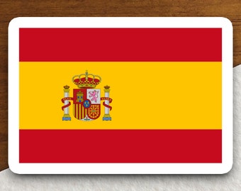 Spain flag sticker, international country sticker, international sticker, Spain sticker