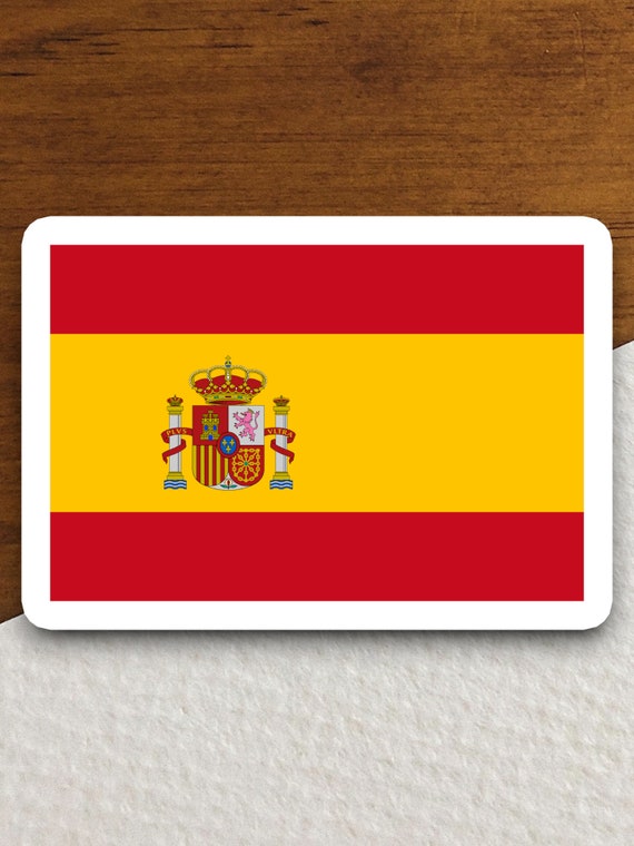 Spain country flag sticker, international country sticker, international sticker, Spain sticker