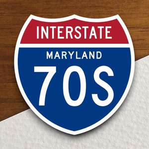 Interstate route  70s maryland sticker, Interstate Highway Sign Expressway Stickers, Highway Sign Road Trip Sticker