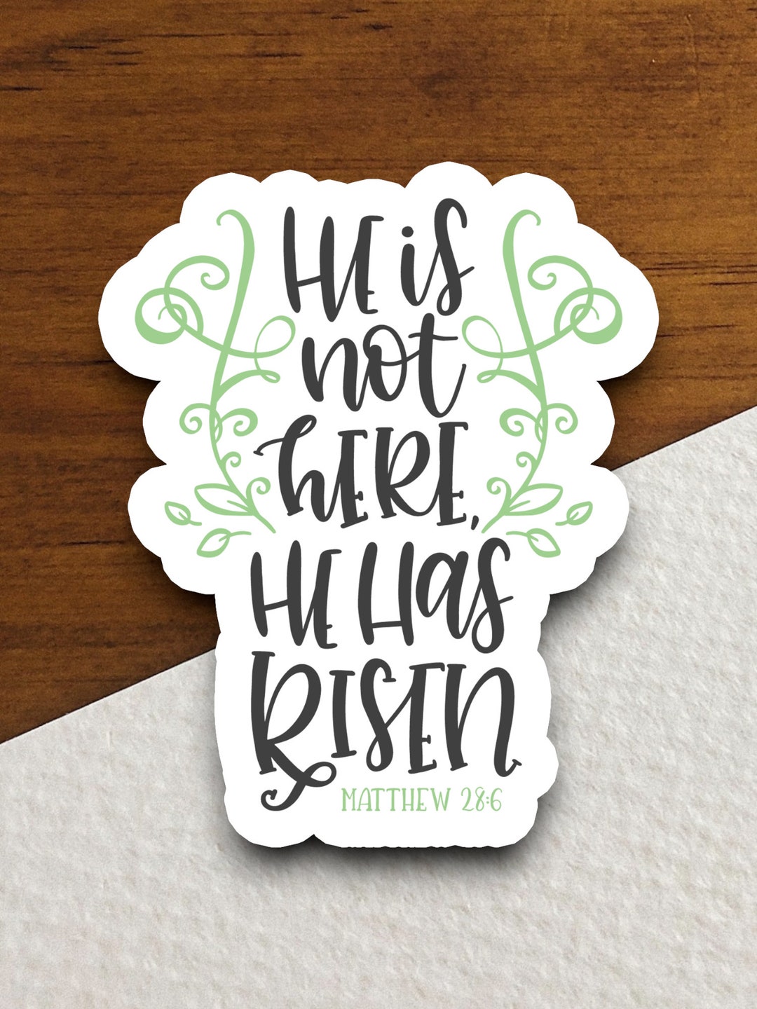 He Is Rizzen Sticker He is Not Here He is Risen Sticker, Religious Sticker, Faith Sticker ...