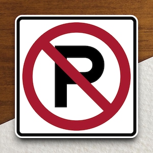 Verkeersbordstickers verboden parkeren, verkeerssticker, decoratie verkeersbord, verkeersborden, verkeersbord