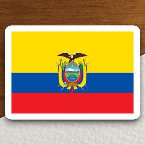 Adesivo da bandeira do país do Equador, adesivo internacional do país, adesivo internacional, adesivo do Equador