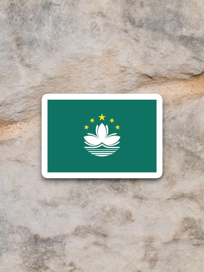 Macau Country Flag Sticker, International Country Sticker ...