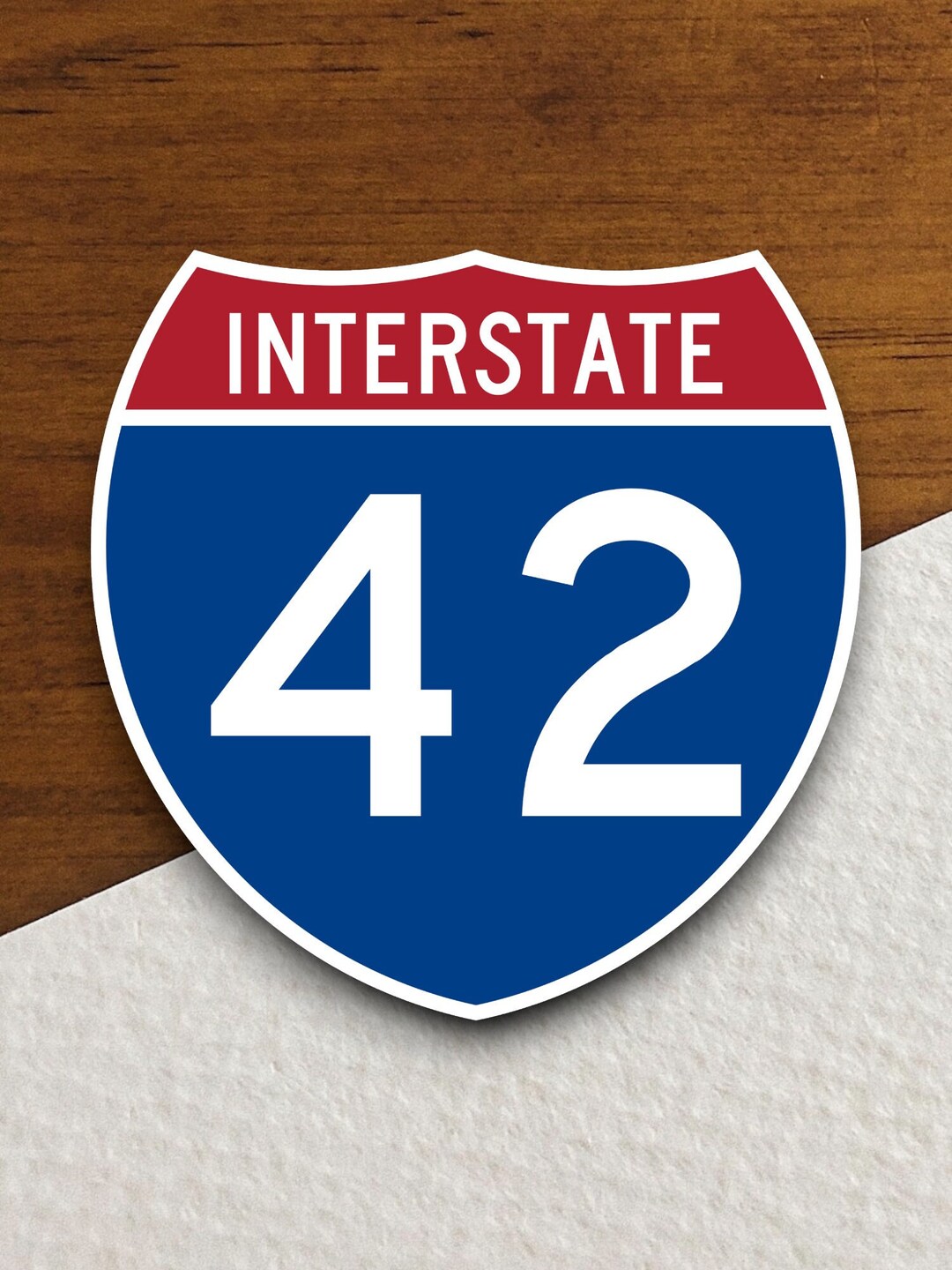Interstate 42 Highway Sign Sticker, Road Trip Decal, Scrapbooking ...