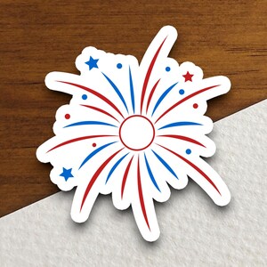 Adesivo fuochi d'artificio, adesivo festivo, adesivo stagionale, adesivo per laptop, borraccia, borraccia termica, telefono, scrivania, computer, regalo