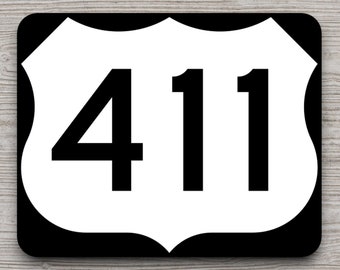 United States Route 411 Road Sign Sticker, Road Trip Sticker - Main Image