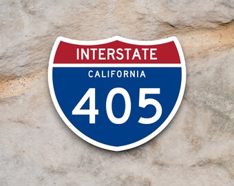 Interstate Route 405 California Sticker, California Sticker