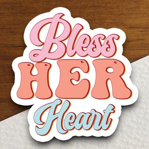Bless her heart sticker, religiöser Aufkleber, Glaubensaufkleber, gesegneter Aufkleber, Anbetungsaufkleber, christlicher Aufkleber, Schriftaufkleber