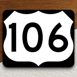 United States route 106 road sign sticker, road trip sticker, highway sign, birthday decor, travel sticker