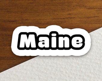 Maine State Outline Vinyl Decal – ME Shape Sticker For Car, Laptop, Window