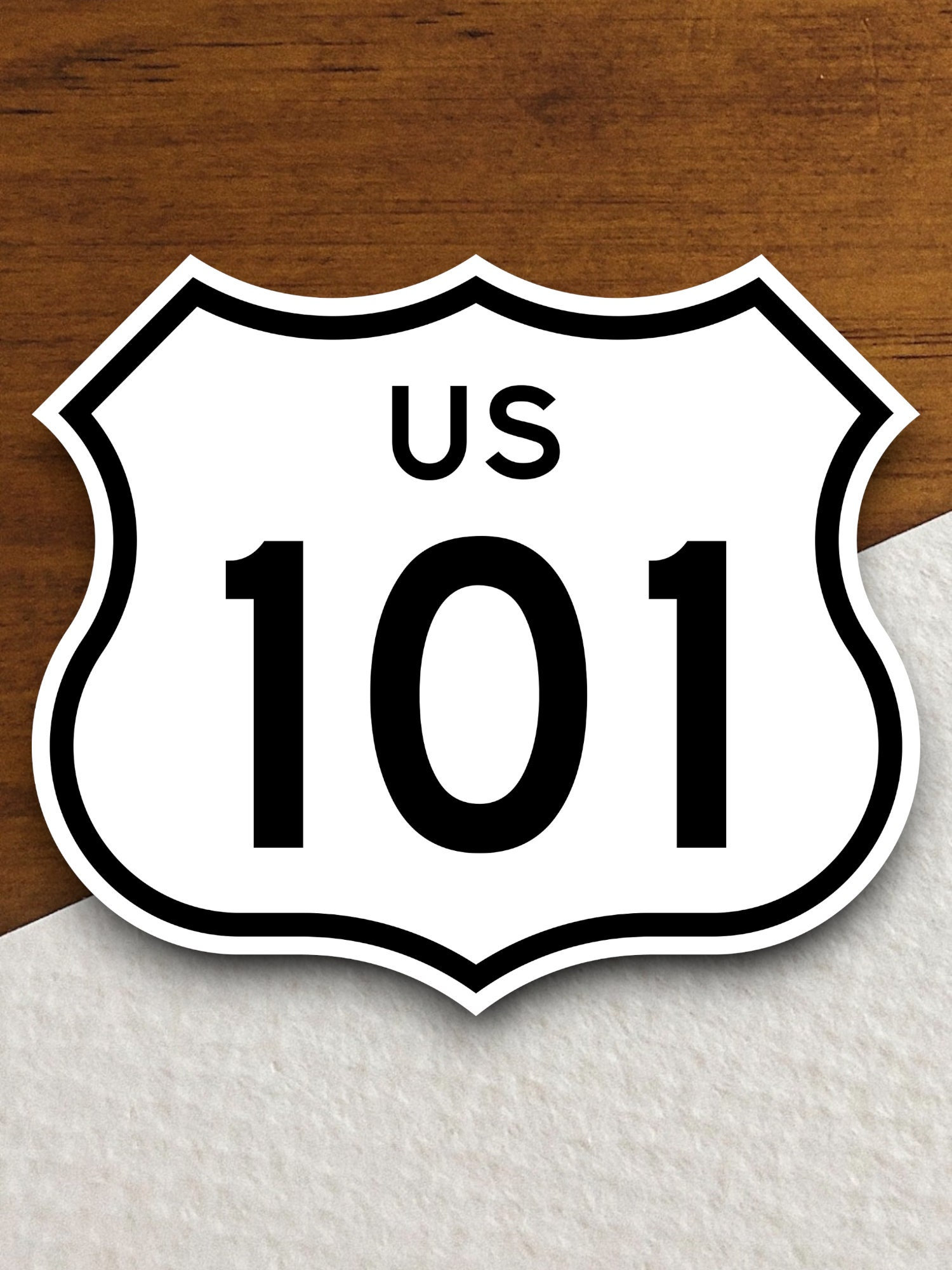 United States Route 101 Road Sign Sticker, Road Trip Sticker, Highway ...