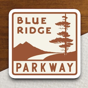 Blue Ridge Parkway verkeersbordstickers, verkeerssticker, decoratie verkeersbord, verkeersborden, bouwborden, verkeersbord