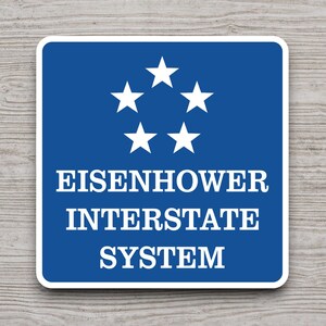 Eisenhower Interstate System Route Sticker, Interstate Highway Sign ...