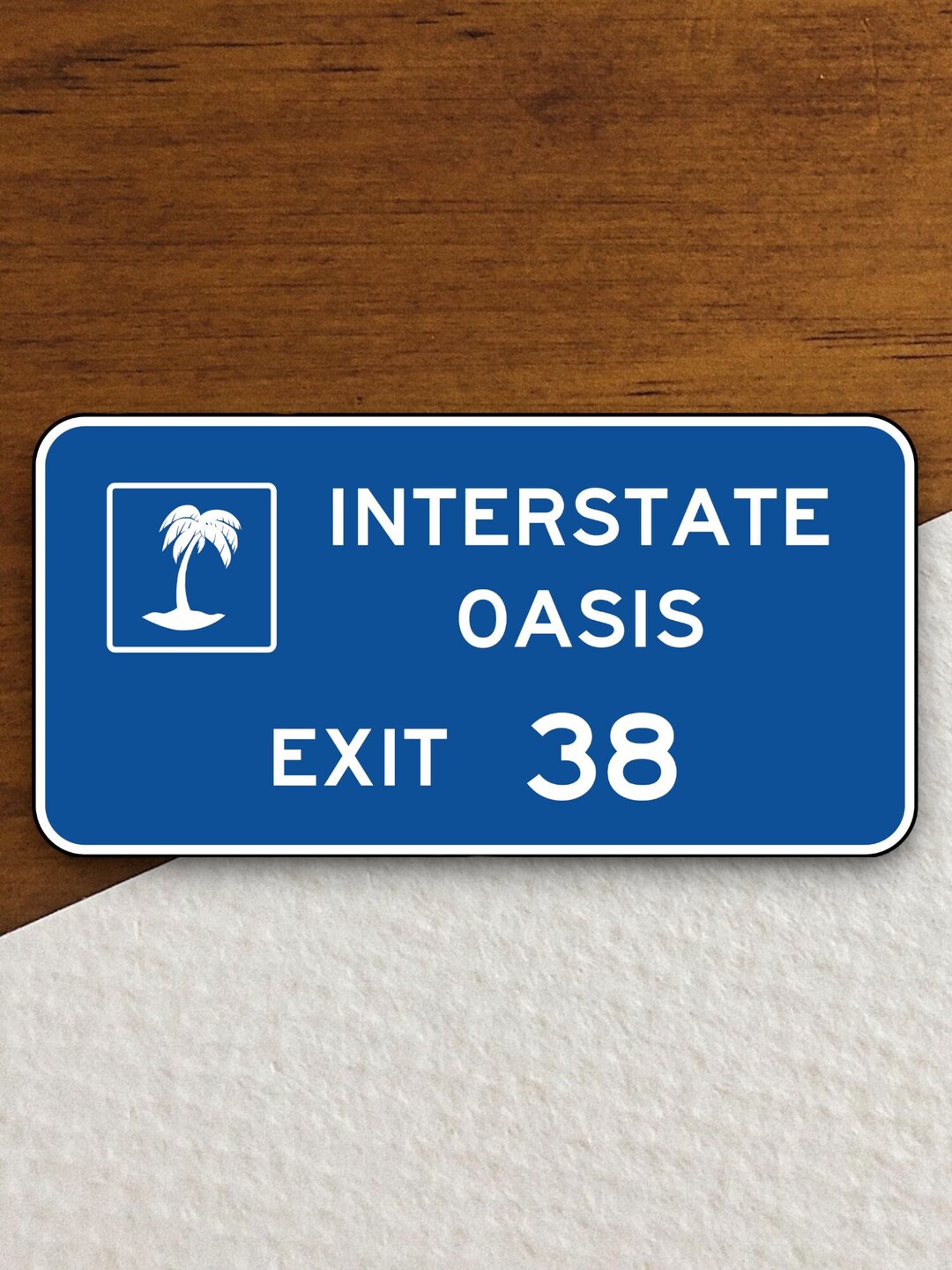 Interstate Route Oasis Sign Sticker, Interstate Highway Sign Expressway ...