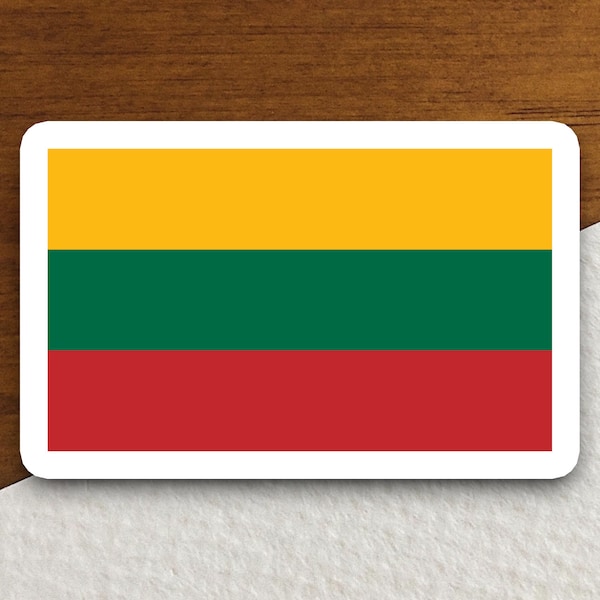 Lithuania flag sticker, international country sticker, international sticker, Lithuania sticker