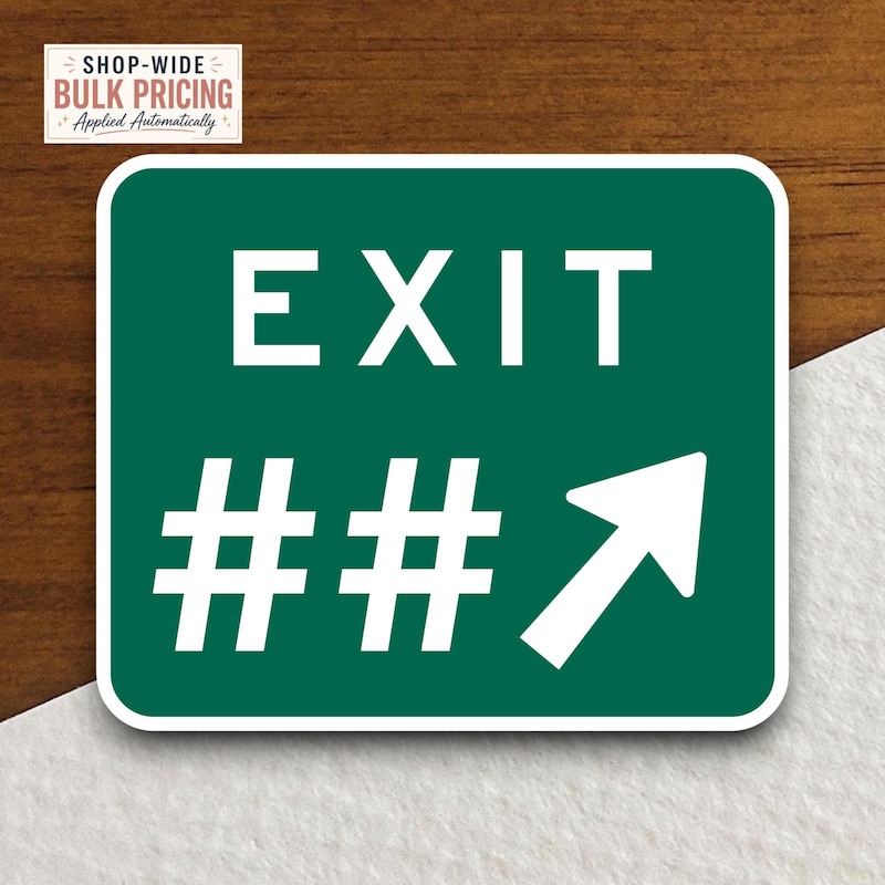 Tap Exit Rout Sign Car Exit Sign - Etsy