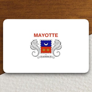 Mayotte country flag sticker, international country sticker, international sticker, Mayotte sticker