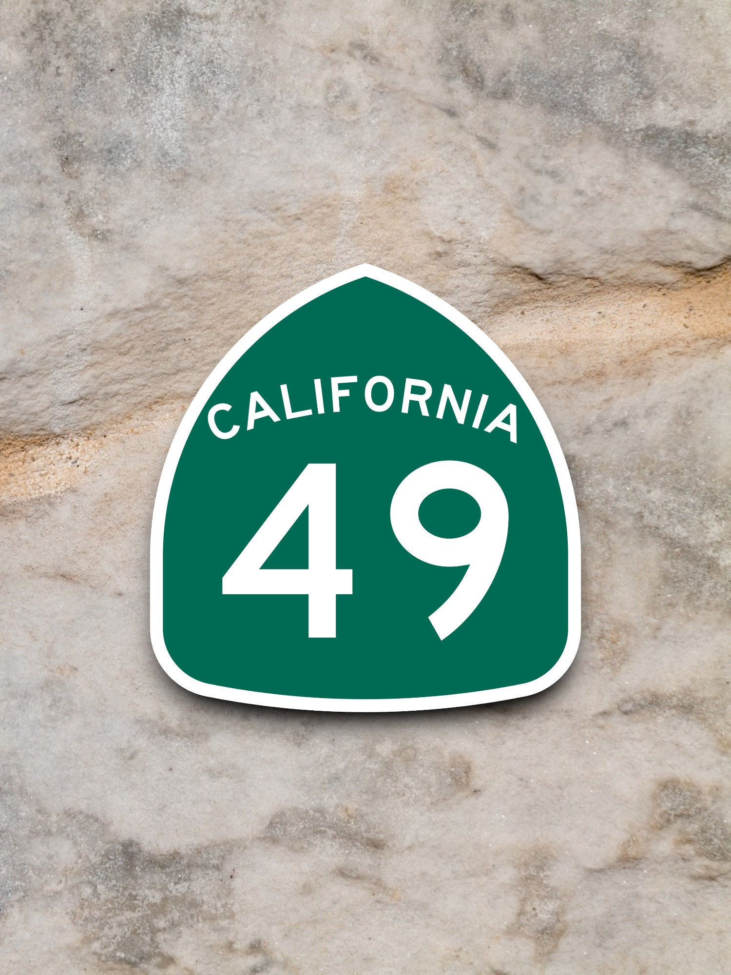 California Route 49 Road Sign Sticker, Highway Travel Decal