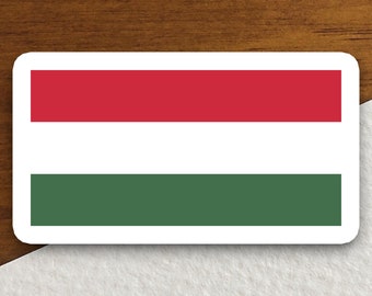 Pegatina de la bandera de Hungría, calcomanía de vinilo con la bandera de Hungría, regalo para los amantes de Hungría, recuerdo de viaje europeo, decoración para coleccionistas de banderas del mundo.