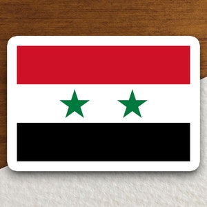 Syria country flag sticker, international country sticker, international sticker, Syria sticker