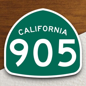 California State Route 905 Straßenschild Aufkleber, Straßenschild, Reiseaufkleber, Reiseaufkleber, Zimmerdekor
