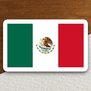 Mexico flag sticker, international country sticker, international sticker, Mexico sticker