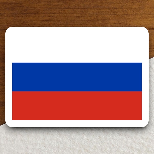 Russia flag sticker, international country sticker, international sticker, Russia sticker