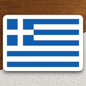 Autocollant du drapeau du pays de la Grèce, autocollant international du pays, autocollant international, autocollant de la Grèce