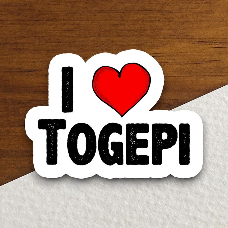 I Love Togepi Sticker, Pokémon Sticker, Heart Sticker, Love Sticker ...