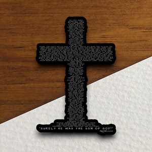 Adesivo Certamente ele era filho de Deus, Adesivo religioso, Adesivo de fé, Adesivo de adoração, Adesivo cristão, Adesivo de escritura