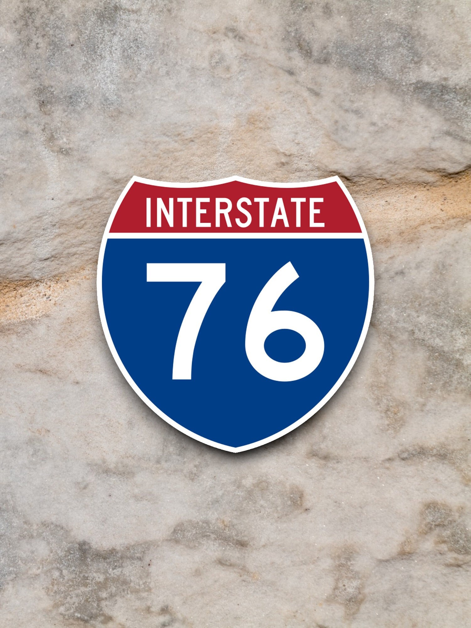 Interstate Route 76 Sticker, Interstate Highway Sign Expressway