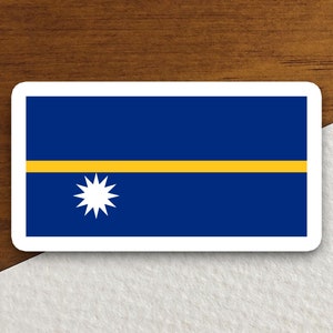 Nauru country flag sticker, international country sticker, international sticker, Nauru sticker