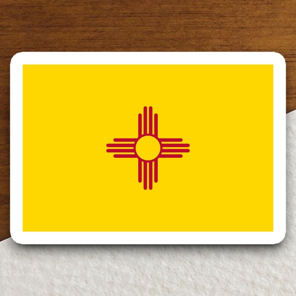 New Mexico state flag sticker, New Mexico sticker, state sticker, United States flag sticker, America sticker