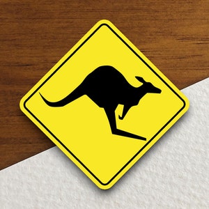 Känguru Aufkleber, Straßenschild Aufkleber, Dekoration, Straßenarbeit Schilder