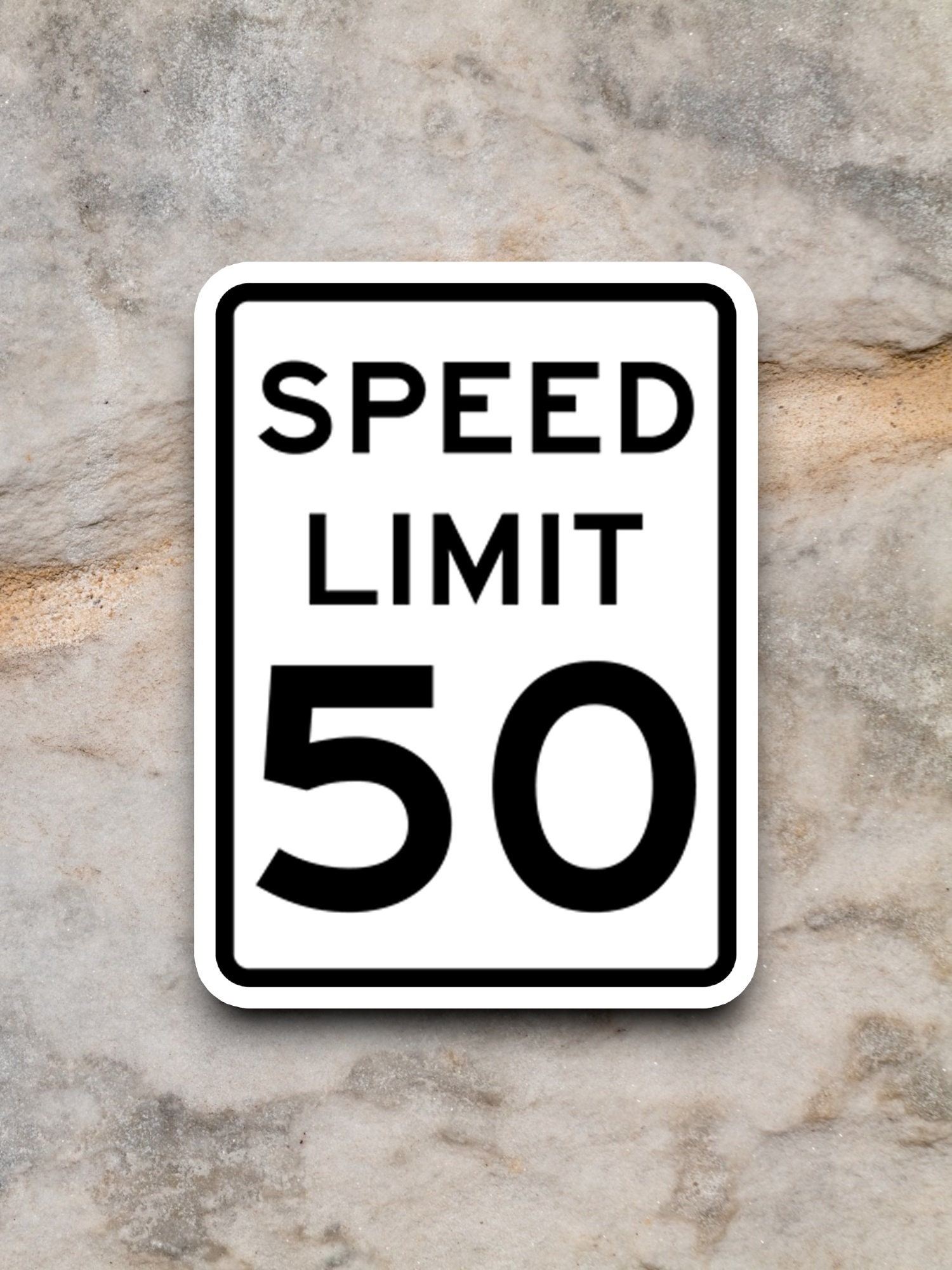 50 MPH Speed Limit Sticker: Road Sign Travel Decal - Etsy