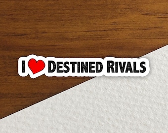 Pegatina "Me encantan los rivales predestinados" – Artículo de colección de anime retro para fans (mate/brillante), scrapbooking y journaling.