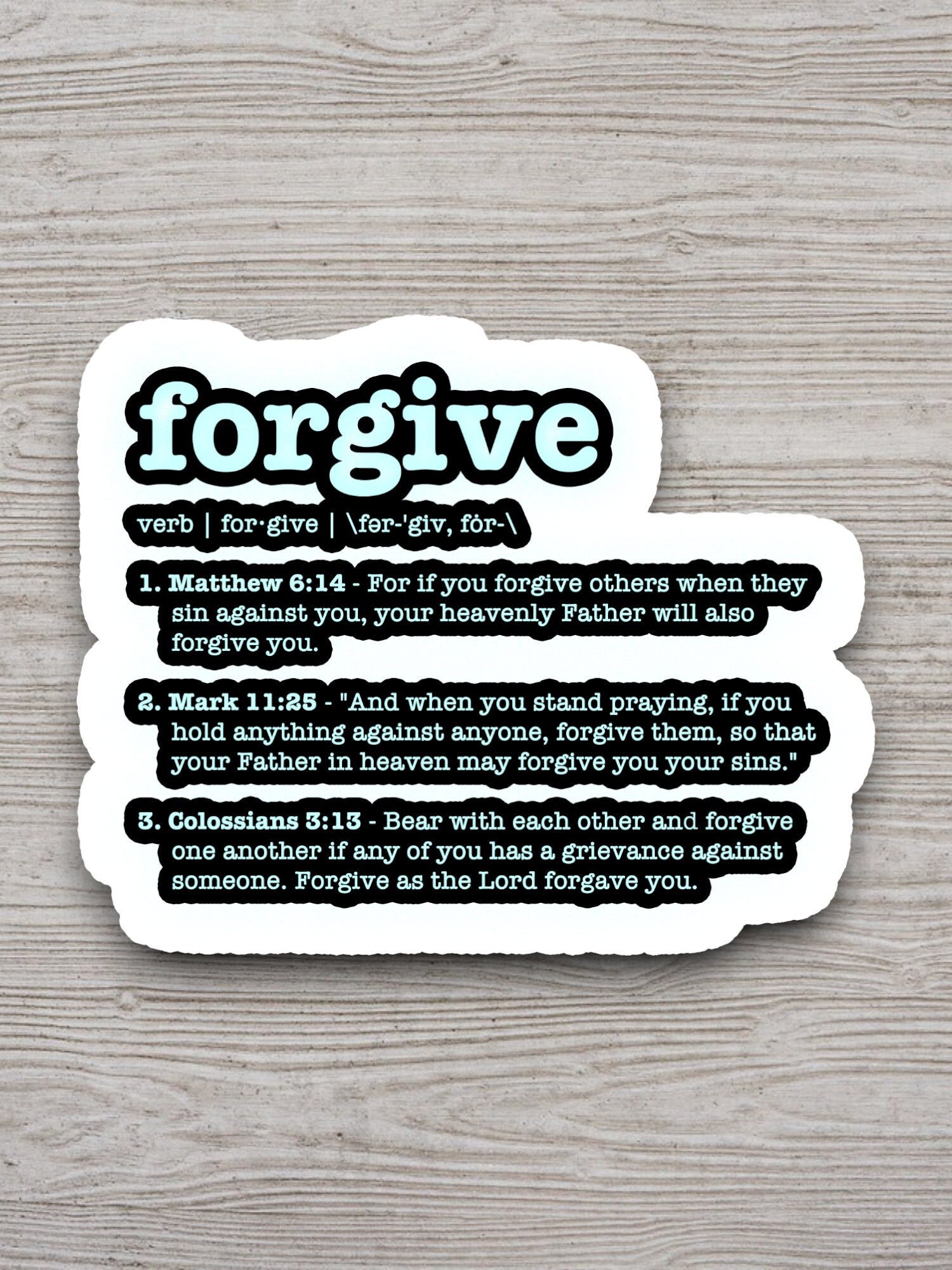 Forgiven Sticker Forgive Defined Sticker, Religious Sticker, Faith Sticker, Faith ...